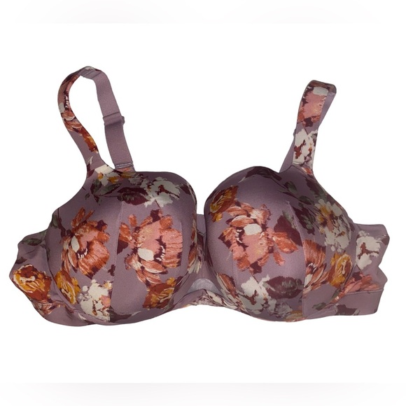 Lane Bryant Cacique Comfort Bliss Balconette Bra in Rose Floral Pattern SZ 44DD - Picture 1 of 6